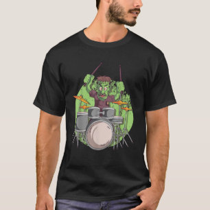Percussionist Drummer Zombie Drumming Drums Hallow T-Shirt