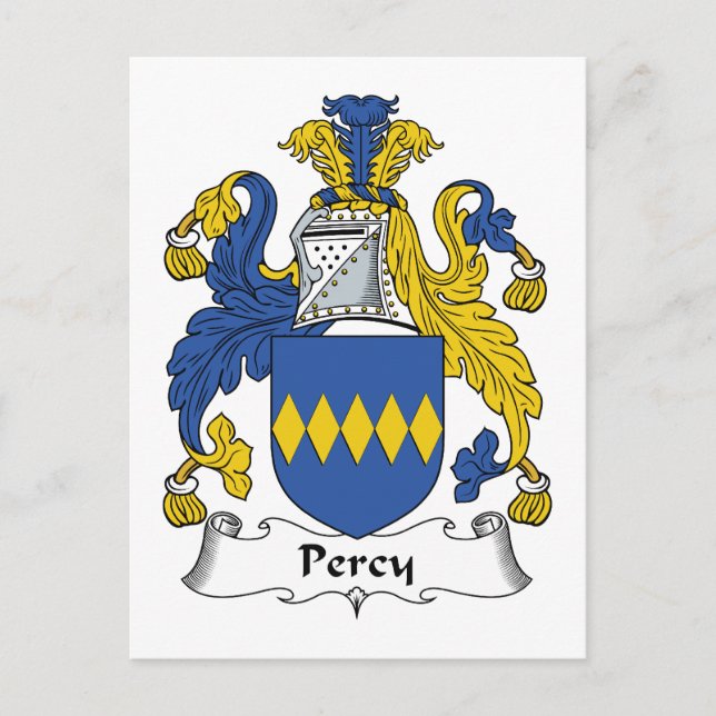Percy Family Crest Postcard (Front)
