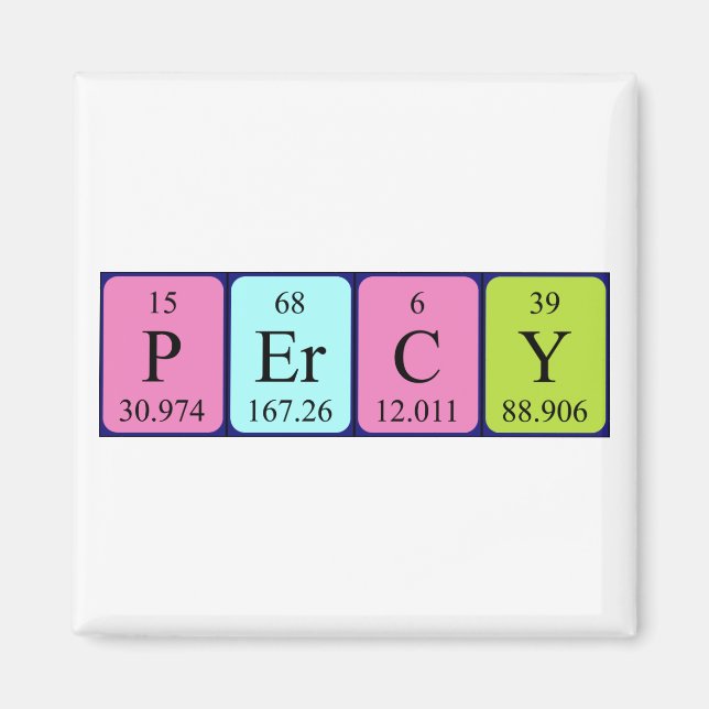 Percy periodic table name magnet (Front)