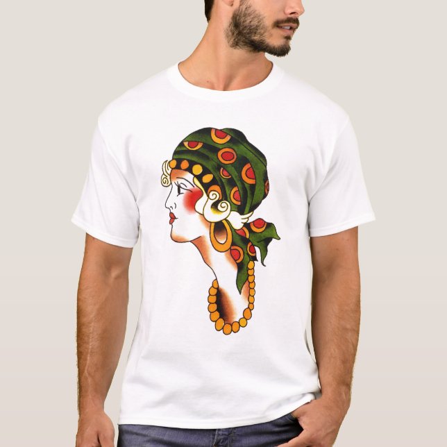Percy Waters girl head by Gentle T-Shirt (Front)