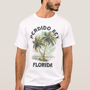 Perdido Key Florida Palms Vintage Beach For Men Wo T-Shirt