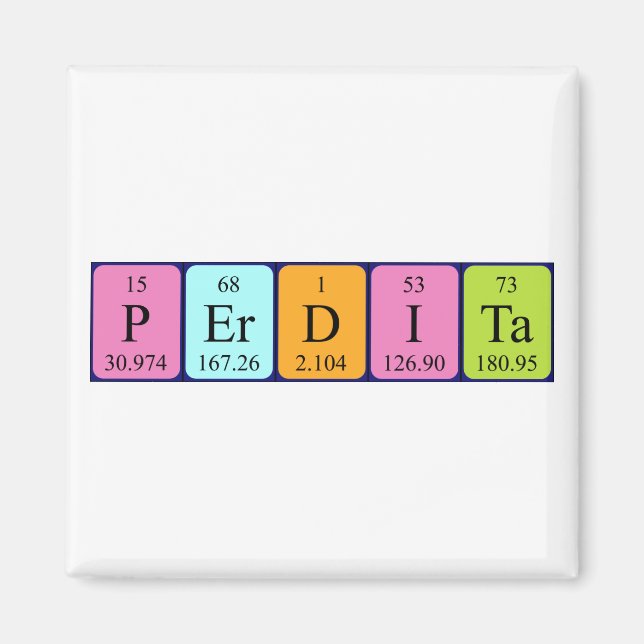 Perdita periodic table name magnet (Front)
