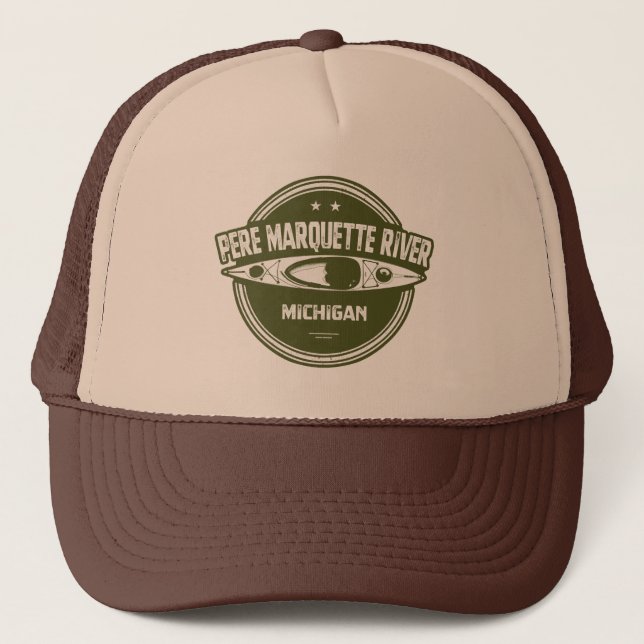 Pere Marquette River Michigan Kayaking Trucker Hat (Front)