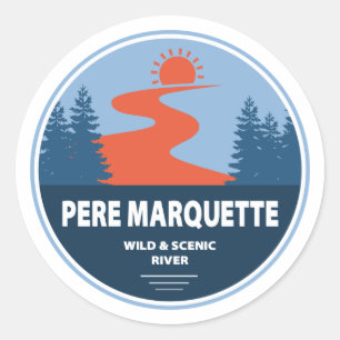 Pere Marquette Wild and Scenic River Classic Round Sticker