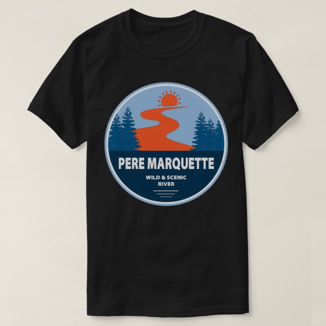 Pere Marquette Wild and Scenic River T-Shirt (Design Front)