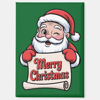 Père Noël Clin d'Œil 🎅 "Merry Christmas" Magnet