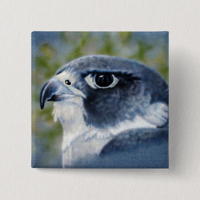 Peregrine-airbrush 15 Cm Square Badge (Front)