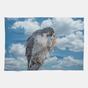 Peregrine Falcon along the Hudson River Tea Towel