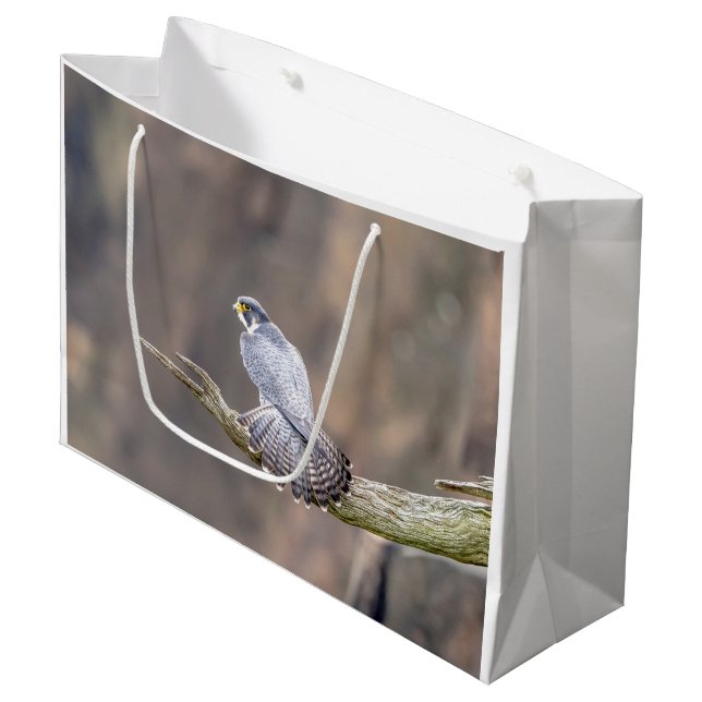 Peregrine Falcon at the Palisades Interstate Park Large Gift Bag (Front Angled)