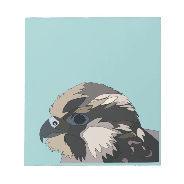 Peregrine Falcon Bird Art Notepad (Front)