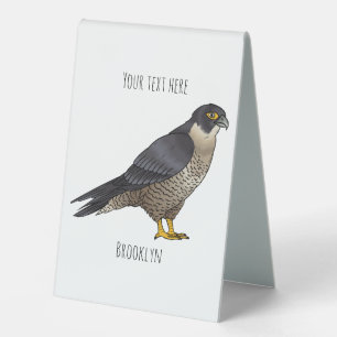 Peregrine falcon bird cartoon illustration