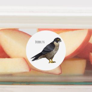 Peregrine falcon bird cartoon illustration