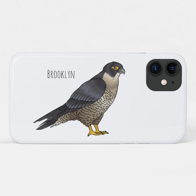 Peregrine falcon bird cartoon illustration Case-Mate iPhone case (Back (Horizontal))