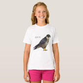 Peregrine falcon bird cartoon illustration  T-Shirt (Front Full)