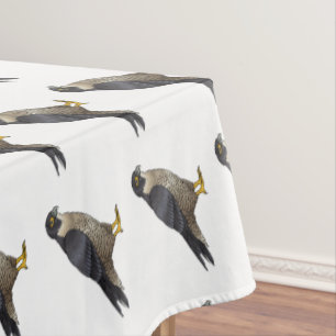 Peregrine falcon bird cartoon illustration  tablecloth