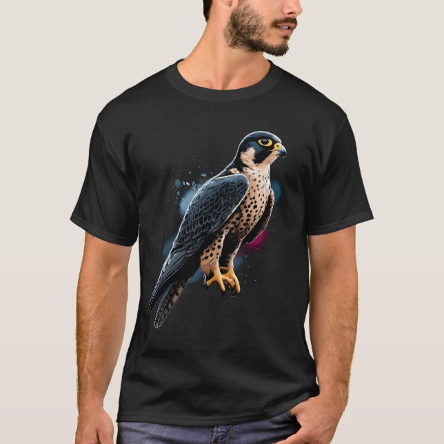 Peregrine Falcon Bird Raptor Lover Watcher Birding T-Shirt (Front)