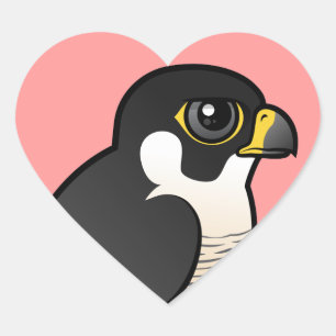 Peregrine Falcon Heart Sticker