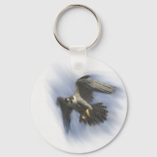 Peregrine Falcon in Flight Key Ring