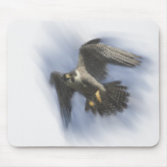 Peregrine Falcon in Flight Mouse Pad (Front)