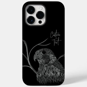 Peregrine Falcon in Tree Branches with Handwriting Case-Mate iPhone 14 Pro Max Case