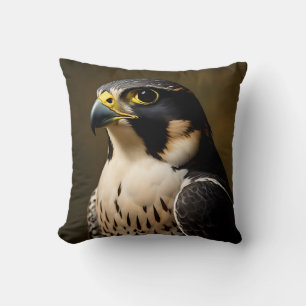 Peregrine Falcon Portrait Cushion