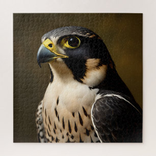 Peregrine Falcon Portrait Jigsaw Puzzle