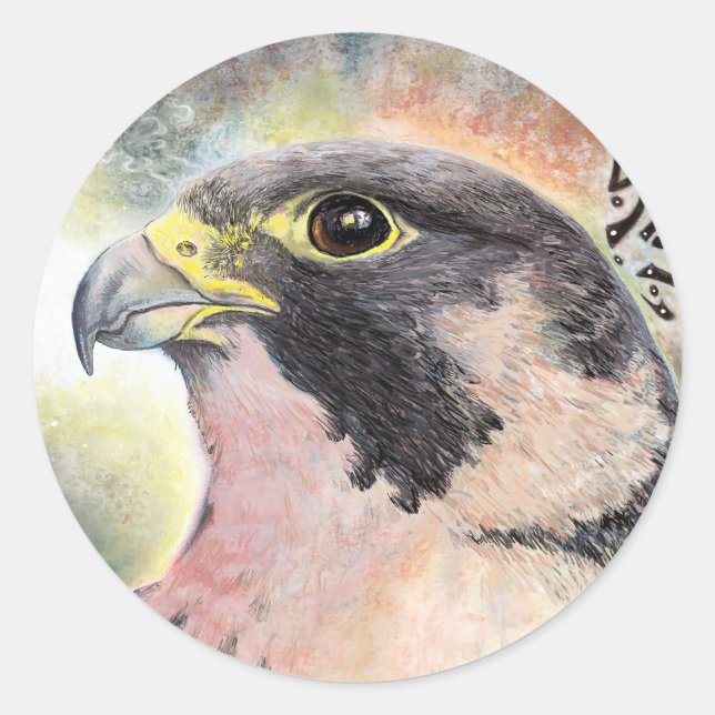 Peregrine Falcon Sticker (Front)