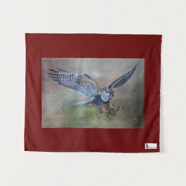 Peregrine Falcon Tapestry (Front (Horizontal))