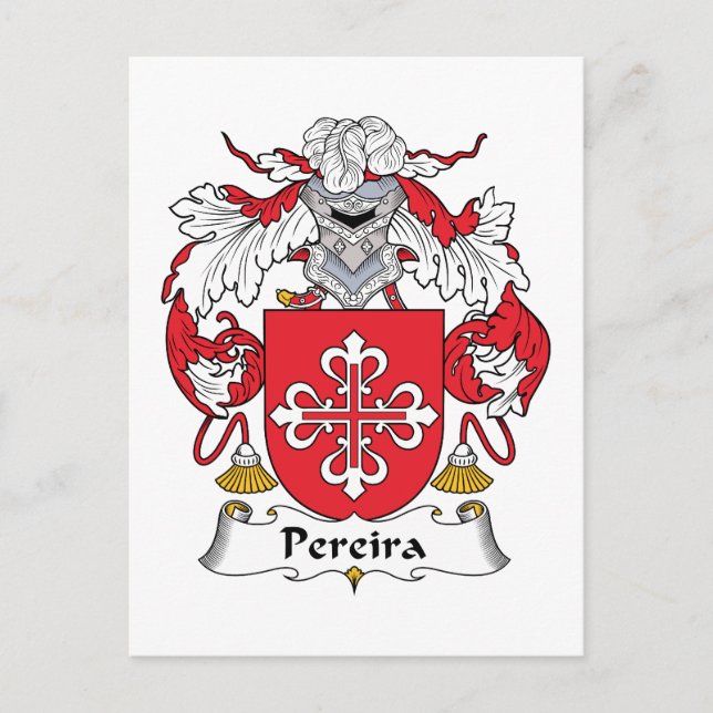 Pereira Family Crest Postcard (Front)