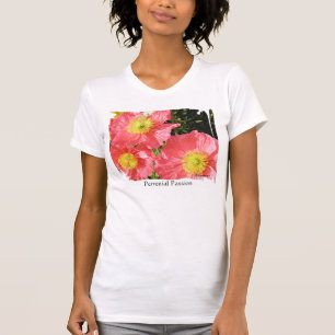 Perennial Passion Poppies Pink T shirt Apparel