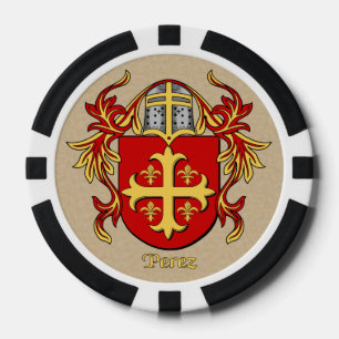 Perez Heraldic Arms Poker Chips