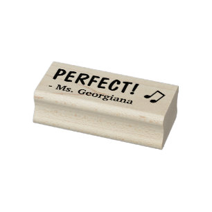 "PERFECT!" Acknowledgement Rubber Stamp