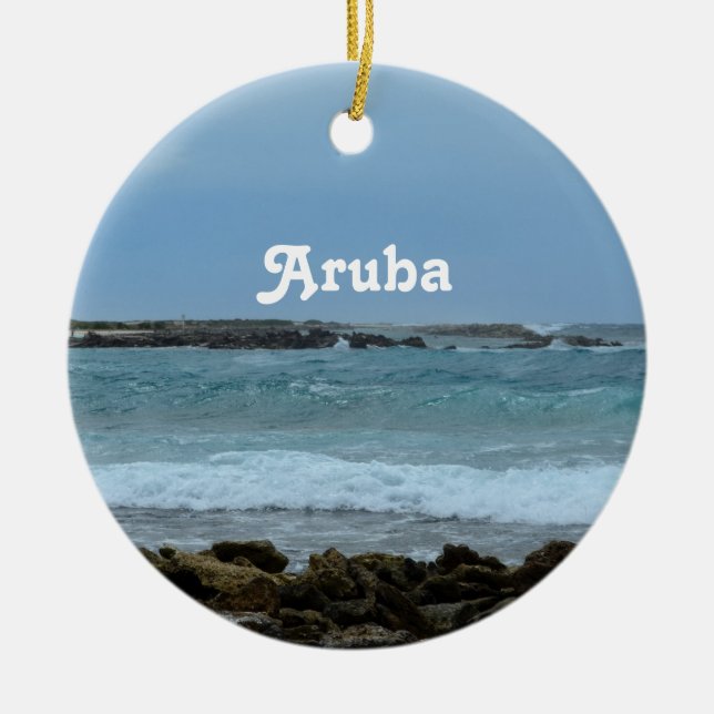 Perfect Aruba Ceramic Tree Decoration (Front)