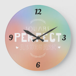 Perfect as you are Self Love Meaning She Inspires Large Clock