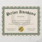 Perfect Attendance Certificate Customisable 8.5x11