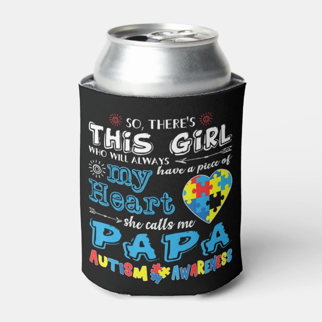 Perfect autism gift idea for Men, Women, Kids - Au Can Cooler (Can Front)