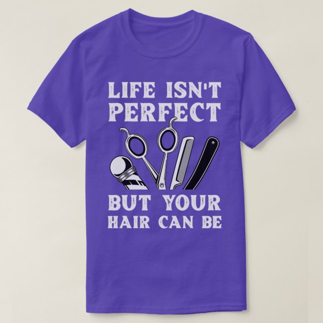 Perfect Barber Haircut Barbershop T-Shirt (Design Front)