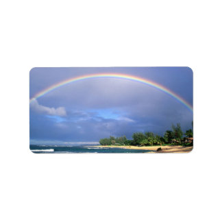 Perfect Beach Rainbow mailing label
