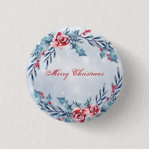 Perfect Beautiful Sparkly Blue 3 Cm Round Badge