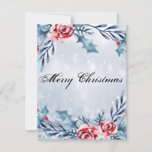 Perfect Beautiful Sparkly Blue Holiday Card