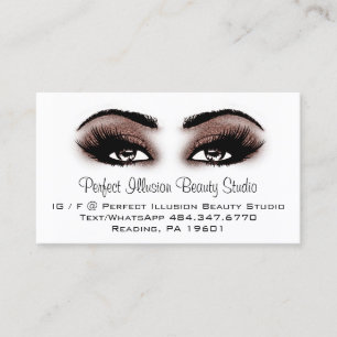 Perfect Beauty Makeup Services Lashes Business Card