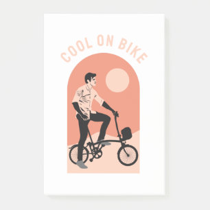 Perfect Bike Gift - Cool On Bike Post-it Notes