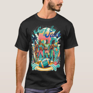 Perfect Blend of Beach Vibes and Football Fun! T-Shirt