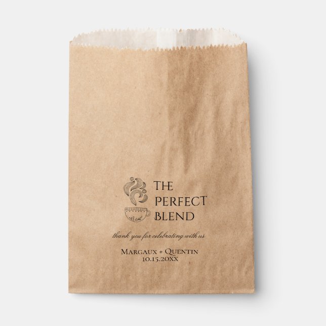 Perfect Blend Wedding Favour Bag (Front)