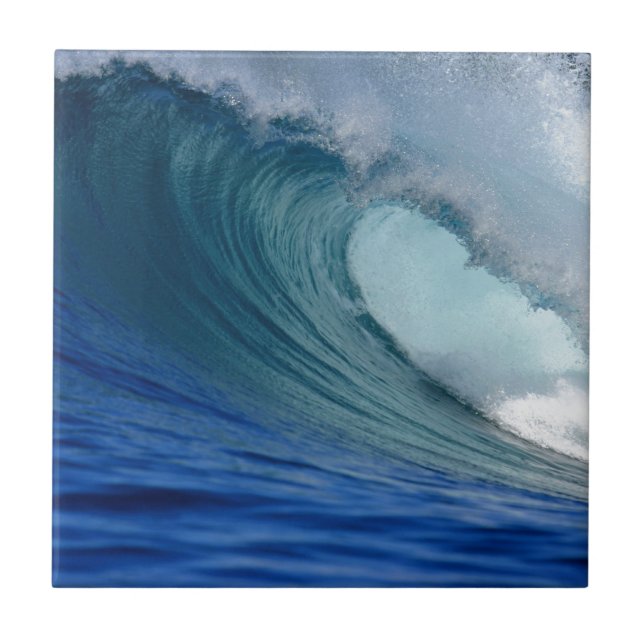 Perfect blue ocean surfing wave tile (Front)