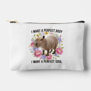 Perfect Body Perfect Soul Cute Capybara Mental Hea Accessory Pouch