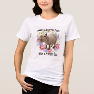 Perfect Body Perfect Soul Cute Capybara Mental Hea Tri-Blend Shirt