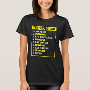 Perfect Brawling Day Gamer Gaming Brawl Graphic T-Shirt