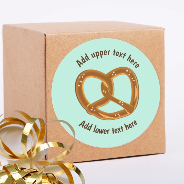 Perfect Bread Pretzel with Salt - Your own words Classic Round Sticker (Creator Uploaded)