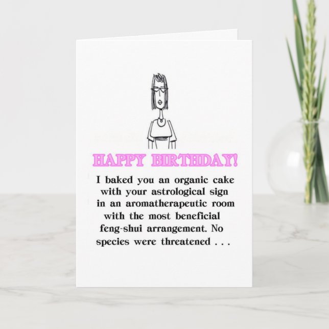 Perfect Cake birthday greeting card (Front)